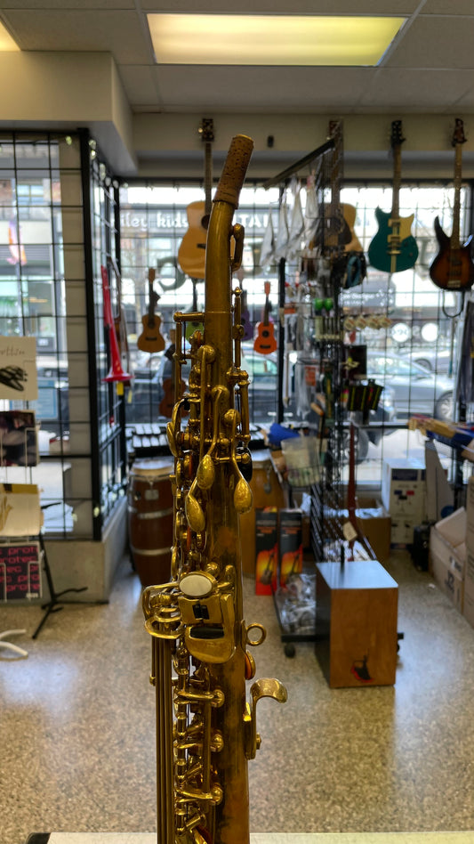 Pre-Owned Borgani OBS Straight Soprano Saxophone - Unlacquered