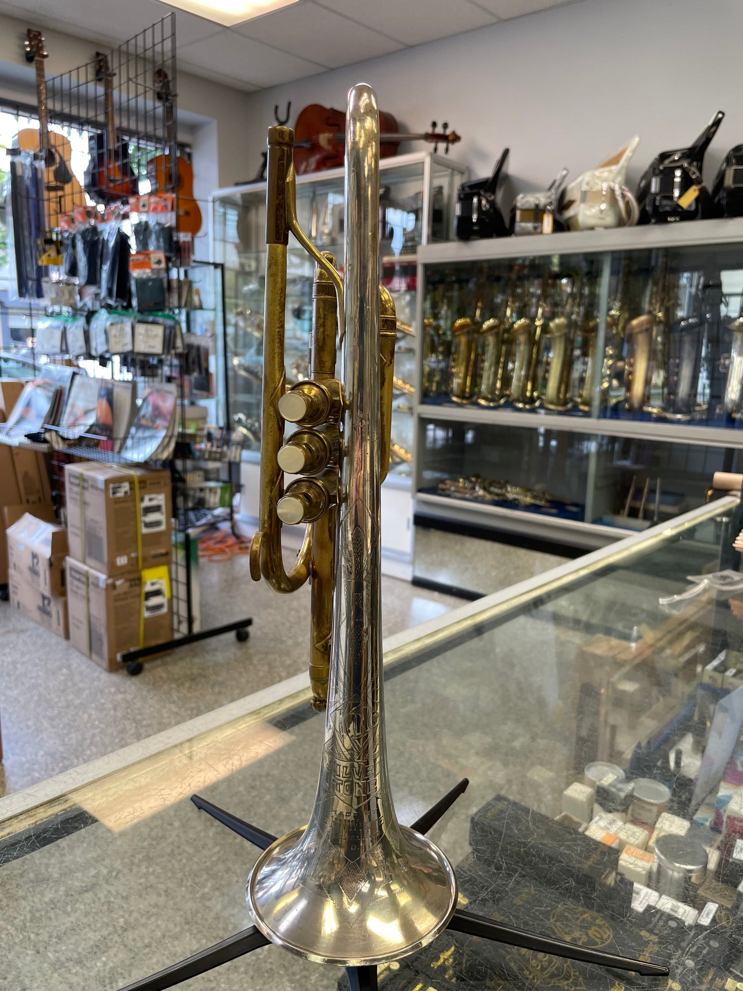 Pre-Owned H.N. White King SilverTone Cornet