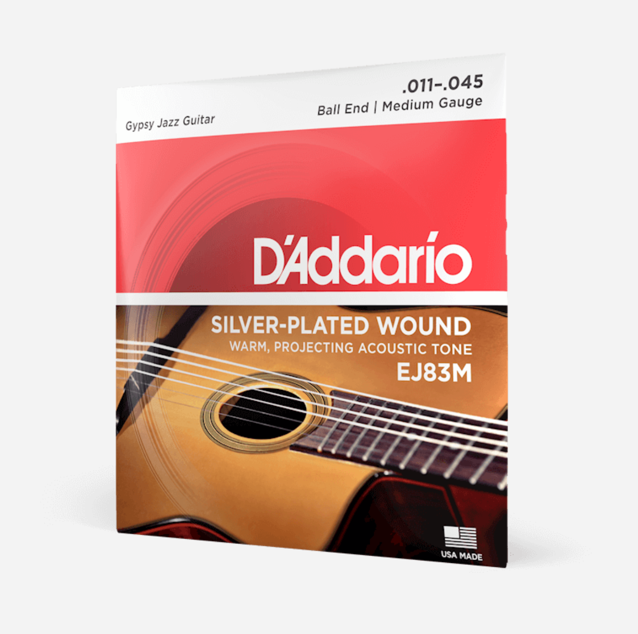D'Addario Acoustic Guitar Strings - Silver-Plated Wound