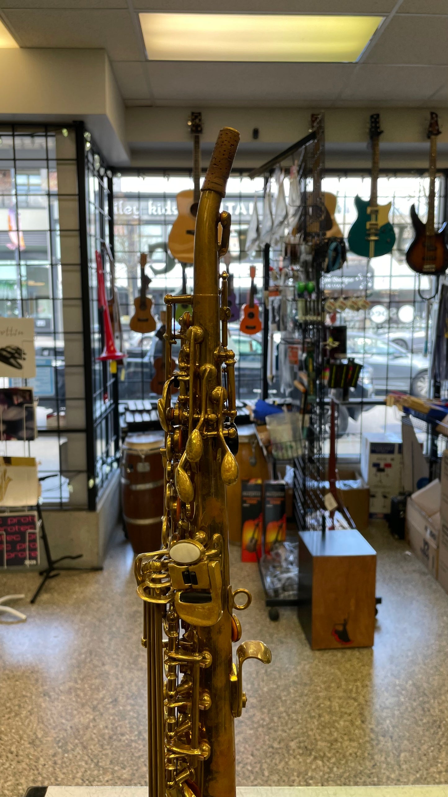 Pre-Owned Borgani OBS Straight Soprano Saxophone - Unlacquered