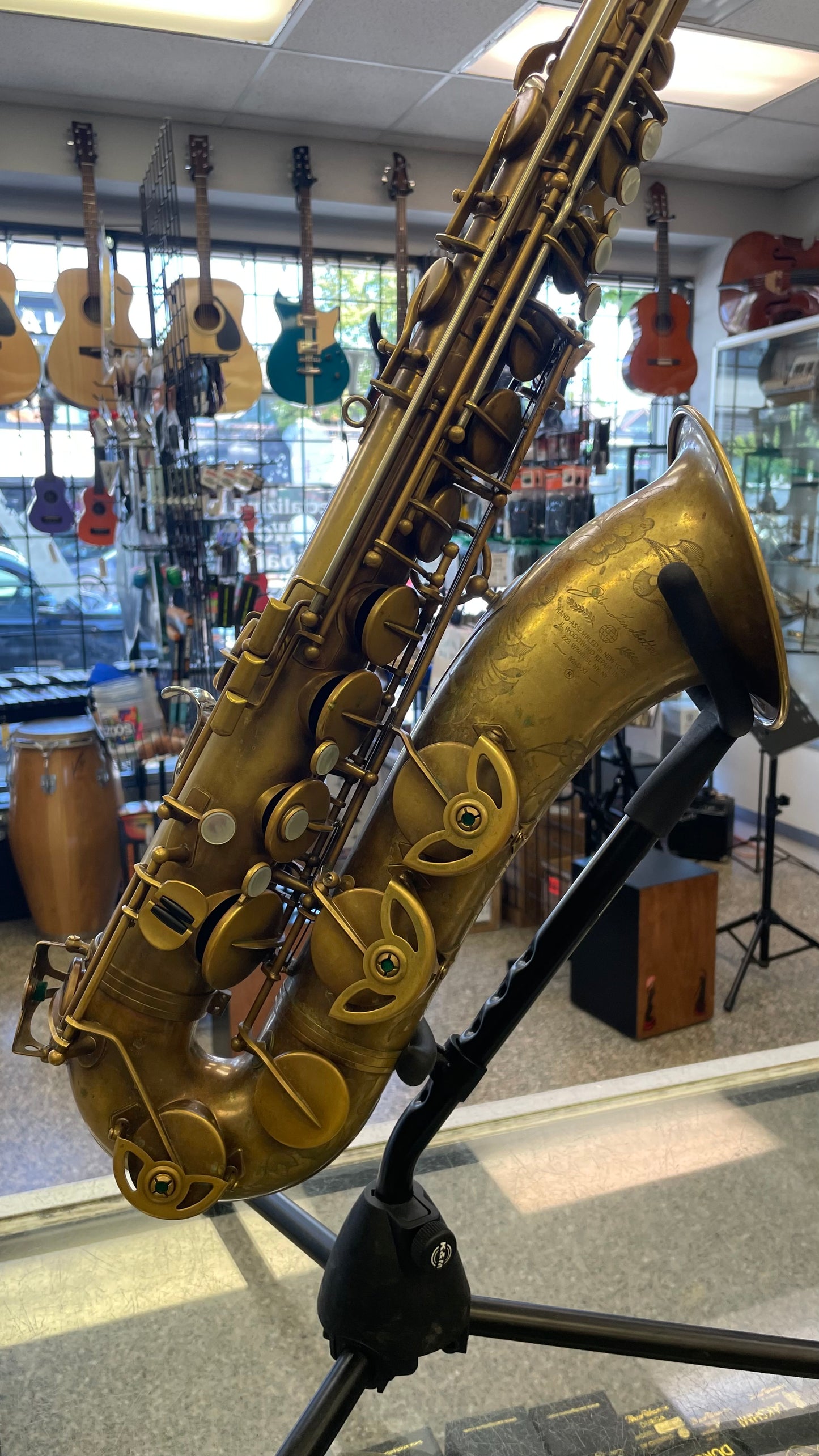 Pre-Owned JL Woodwinds Artist Edition New York Signature Tenor Saxophone - Unlacquered