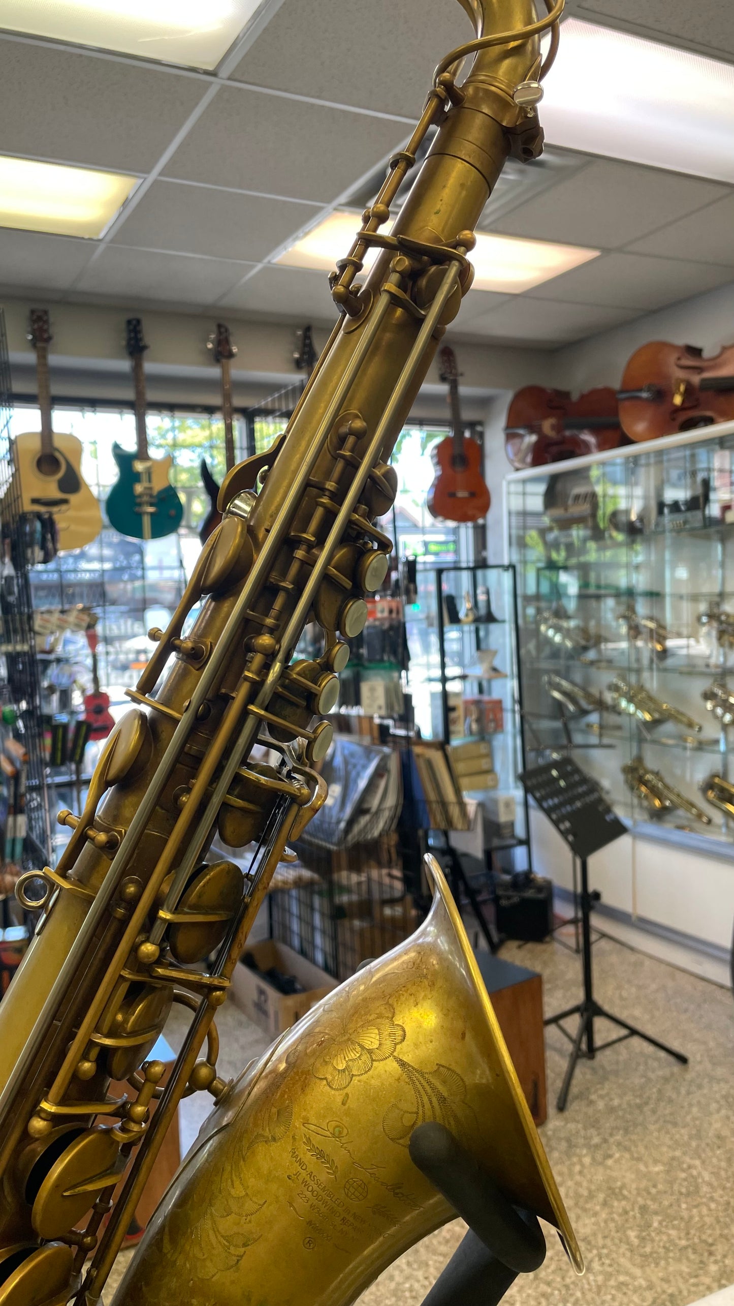 Pre-Owned JL Woodwinds Artist Edition New York Signature Tenor Saxophone - Unlacquered