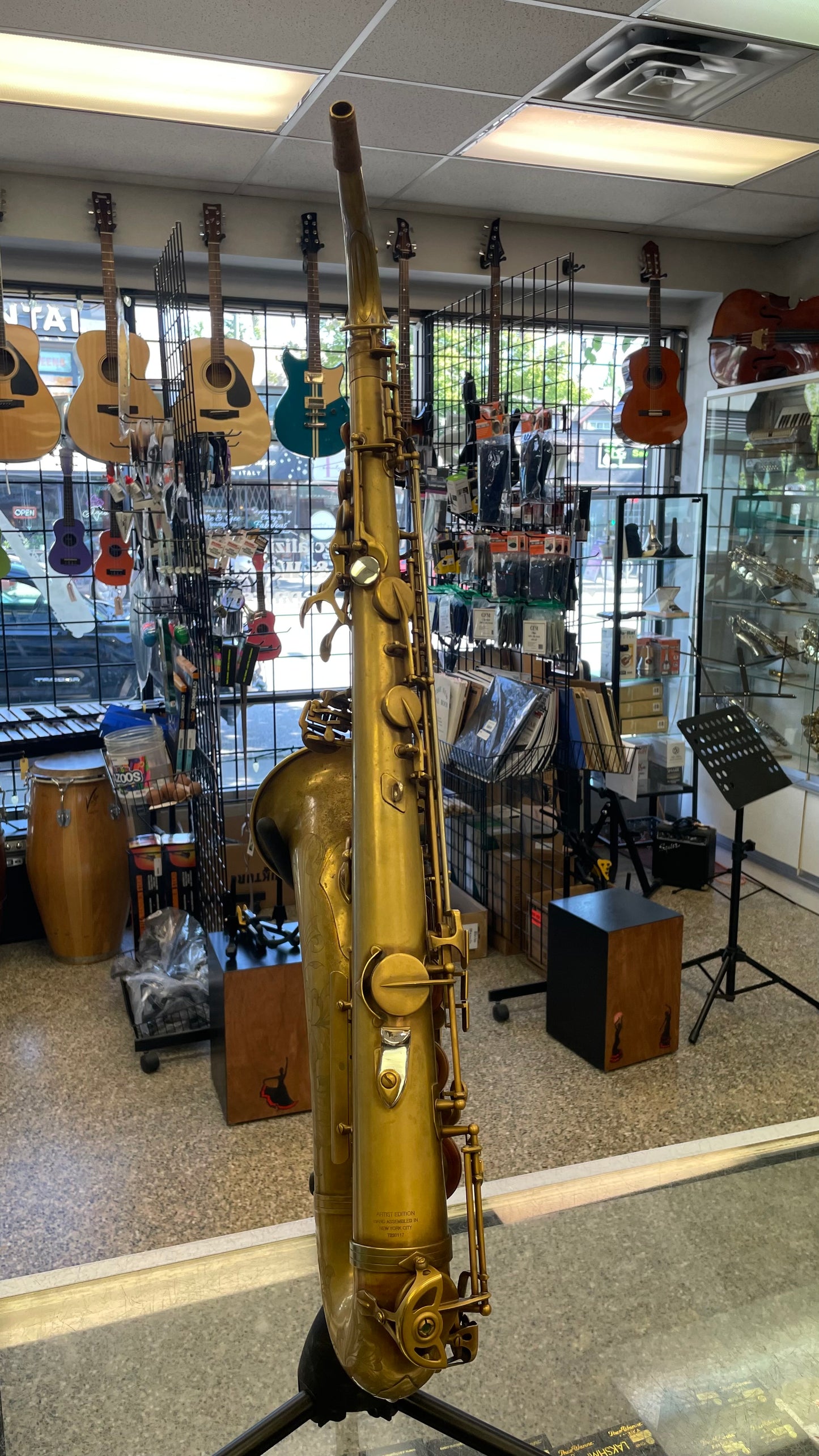 Pre-Owned JL Woodwinds Artist Edition New York Signature Tenor Saxophone - Unlacquered