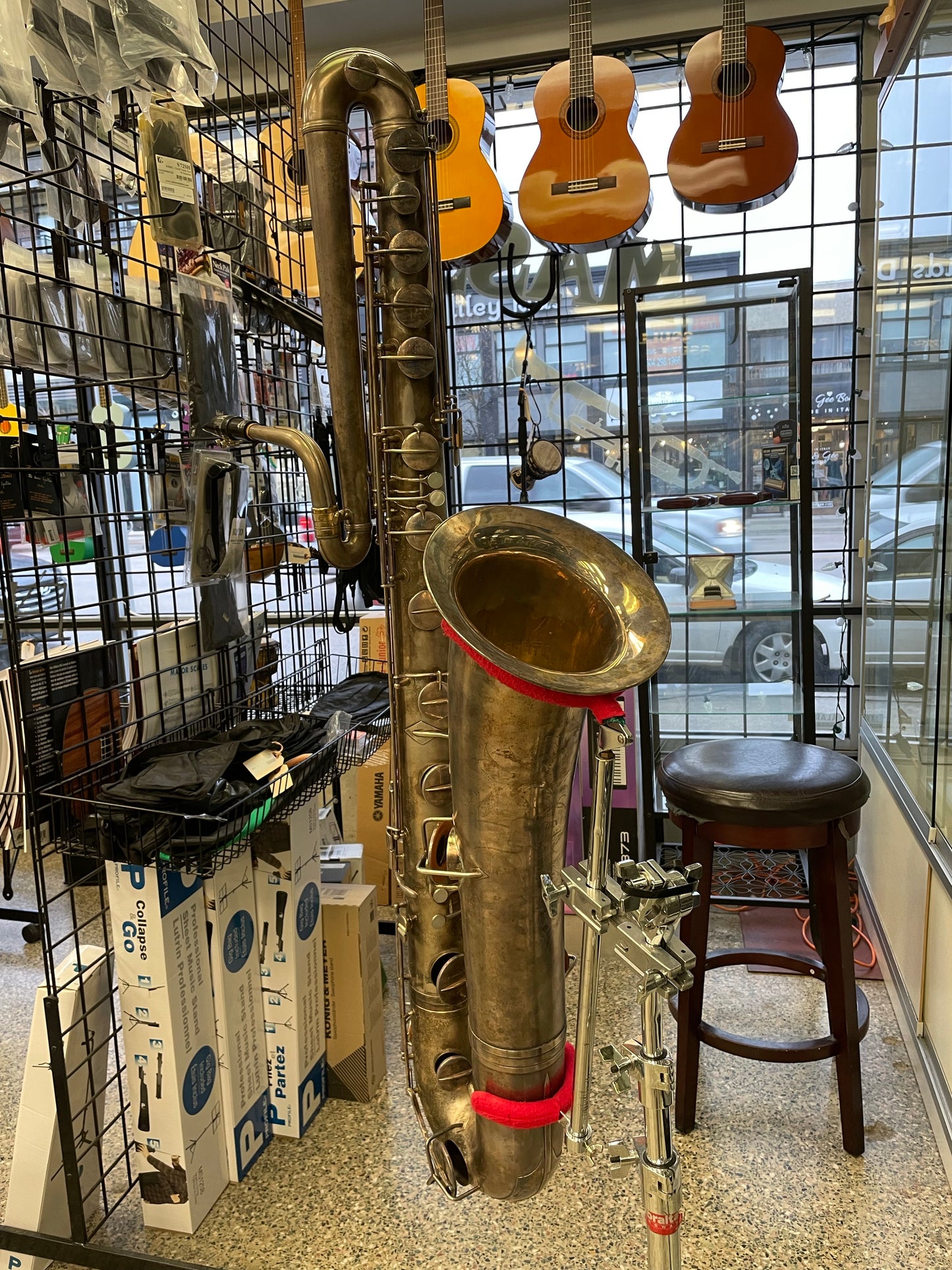 Vintage Conn New Wonder Bass Saxophone